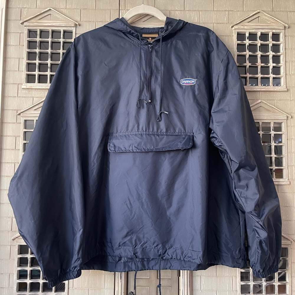 Vintage Dannon Unisex Navy Windbreaker